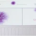 Активаторная стиральная машина Willmark WMS-85G Белое стекло, фиолетовые цветы