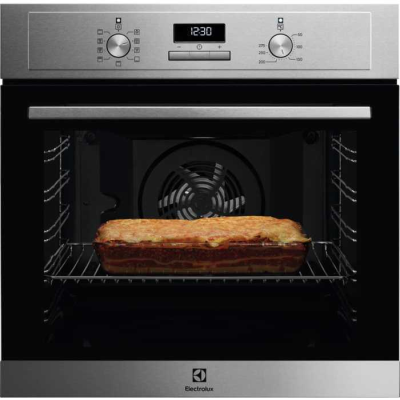 Духовой шкаф Electrolux EOF3H70X, нержавеющая сталь, паровая очистка, 8 режимов, 72 л, телескопические направляющие 