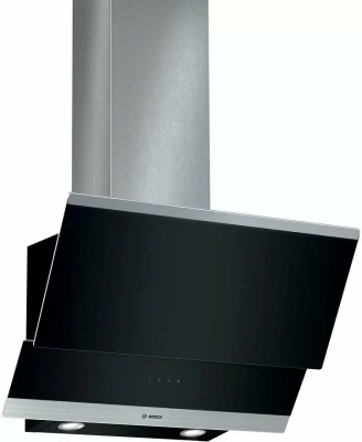 Вытяжка наклонная BOSCH DWK065G60T, Serie 4, черная, ширина 59.6 см, количество скоростей 3
