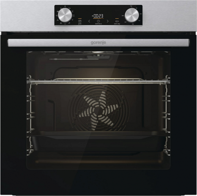 Электрический духовой шкаф Gorenje BO6735E02XK, серебристый, 11 режимов, очистка паром AquaClean, механическое управление