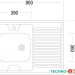 Кухонная мойка Ukinox STD800.600-5C 0RS