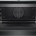 Духовой шкаф Siemens CM633GBS1, серебристый, серия iQ700, с СВЧ, 45 л, 6 режимов