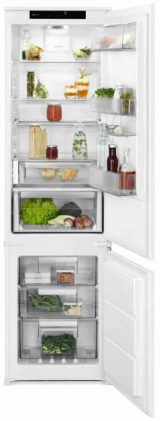 Встраиваемый холодильник Electrolux LNS9TE19S белый, двухкамерный 213/61л, морозилка снизу, No Frost