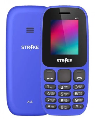 Телефон Strike A13, 2 SIM, темно-синий