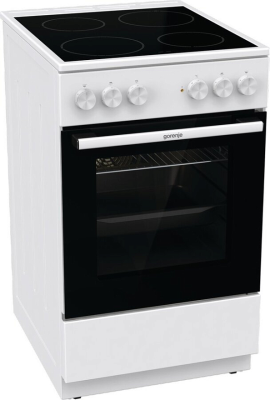 Электрическая плита Gorenje GEC5A41WG, белый,Объем духовки 71 л ,Гриль, стеклокерамика