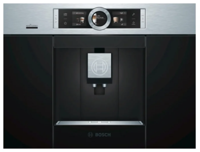 Встраиваемая кофемашина Bosch CTL636ES6, Serie 8, серебристая, One Touch Double Cup, автоматическая, 11 видов напитков 