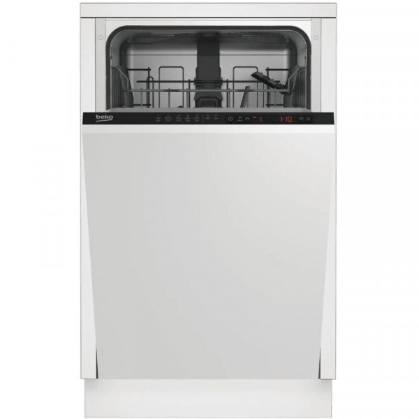 Встраиваемая посудомоечная машина Beko BDIS 15961, узкая, конденсационная, максимальная вместимость 9 комплектов, 5 программ