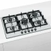 Газовая варочная панель Bosch PGQ7B5B90,конфорок - 5 шт, решетки - чугун, панель - нержавеющая сталь, электроподжиг, газ-контроль, серебристый
