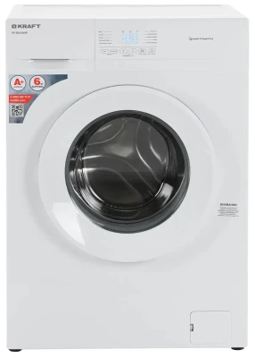 Стиральная машина KRAFT KF-ED6206W, белая, 6 кг, 1000 об/мин, 10 программ, с фронтальной загрузкой