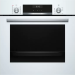 Встраиваемый электрический духовой шкаф Bosch HIJ517YW0R, Serie 6, белый, AquaClean, телескопические направляющие, 8 режимов 