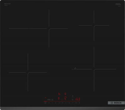 Индукционная варочная панель Bosch PIF63KHC1E на 4 конфорки, шириной 59.2 см, черный