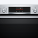 Электрический духовой шкаф Bosch HBG536HS0R, нержавеющая сталь, Serie 6, EcoClean, утапливаемые переключатели, 7режимов, телескопические направляющие