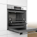 Электрический духовой шкаф Bosch HBG536HS0R, нержавеющая сталь, Serie 6, EcoClean, утапливаемые переключатели, 7режимов, телескопические направляющие