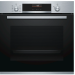 Электрический духовой шкаф Bosch HBG536HS0R, нержавеющая сталь, Serie 6, EcoClean, утапливаемые переключатели, 7режимов, телескопические направляющие