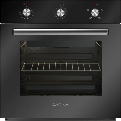 Духовой шкаф Darina 1U BDE 111 701 AT, антрацит/стекло черное,  50 л, эмаль легкой очистки, переключатели поворотные, 4 программы 