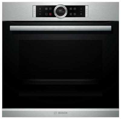Электрический духовой шкаф Bosch HBG635BS1, Serie 8, нержавеющая сталь, EcoClean, 13 режимов, переключатель Control Ring