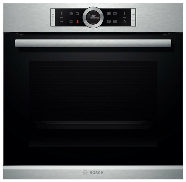 Электрический духовой шкаф Bosch HBG635BS1, Serie 8, нержавеющая сталь, EcoClean, 13 режимов, переключатель Control Ring