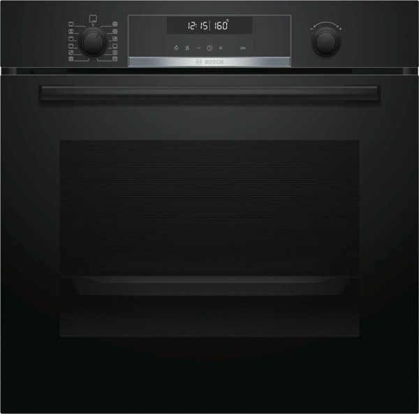 Электрический шкаф Bosch HBA578BB0, Serie 6, черный, пиролитическая очистка, 7 режимов, поворотные переключатели, 71 л