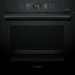 Духовой шкаф Bosch HSG856XC1 черный, Serie 8, 16 режимов, EcoClean, переключатель Control Ring, телескопические направляющие