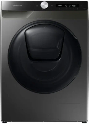 Стиральная машина с сушкой Samsung WD80T554CBX/LD, нержавеющая сталь, 8кг, 1400об/мин, с паром, инверторная