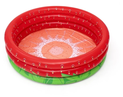 Детский бассейн Bestway Sweet Strawberry 51145 (006176), 160х38 см зеленый/красный