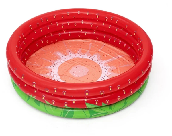 Детский бассейн Bestway Sweet Strawberry 51145 (006176), 160х38 см зеленый/красный