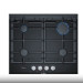 Газовая варочная панель Bosch PRP6A6D70R, черный, Serie  8, стеклокерамика, Форсунки