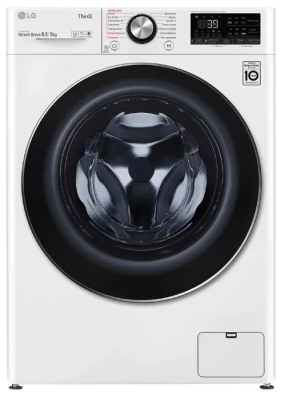 Стиральная машина с сушкой LG F2V9GC9W,  8.5/5 кг, белая, 1200 об/мин, с паром, инверторная