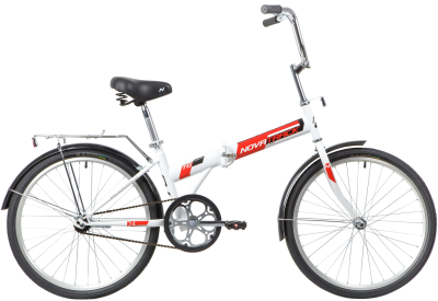 Велосипед NOVATRACK 24NFTG1.WT20 24" складной, белый 140685