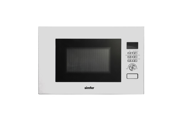 Встраиваемая  микроволновая печь SIMFER MD2011, 22 л, 700 Вт, белый, механическое управление, 8 режимов 