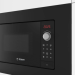 Встраиваемая микроволновая печь Bosch BEL623MB3, Serie 2, чёрная, 20 л, кнопки, поворотный переключатель Rotary, 8 программ