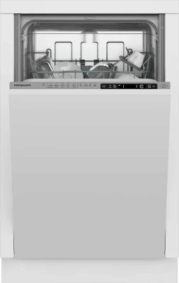 Встраиваемая посудомоечная машина Hotpoint HIS 1C56W, конденсационная, узкая, вместимость посуды 10 комплектов, 5 программ