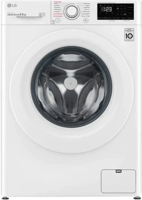 Стиральная машина LG F2V3GS3W, белая, 8.5кг, 1200об/мин, инверторная, с паром