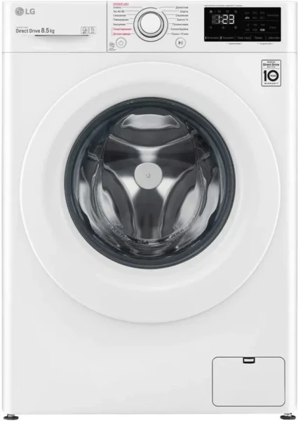 Стиральная машина LG F2V3GS3W, белая, 8.5кг, 1200об/мин, инверторная, с паром