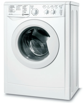 Стиральная машина Indesit IWSC 6105, белая, 6 кг, 16 программ, 1000 об/мин, класс А