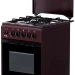 Кухонная плита ЛАДА NOVA RG 2427 B, коричневая, газовая, 4 конфорки, 50 л, электроподжиг, эмалированная, поворотный механизм