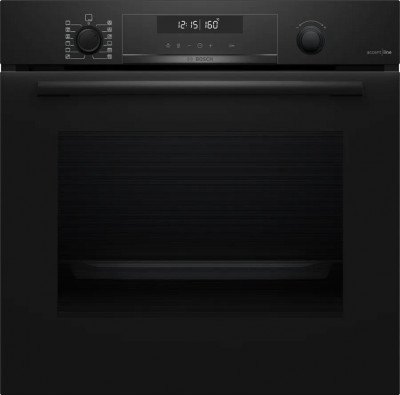 Духовой шкаф электрический Bosch HBG478CB3, Serie 6, чёрный, 71 л, пиролитическая очистка, 30 автоматических программ