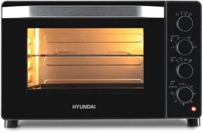 Мини-печь Hyundai MIO-HY081 2000Вт, серебристый/черный, 38 л, 2000 Вт