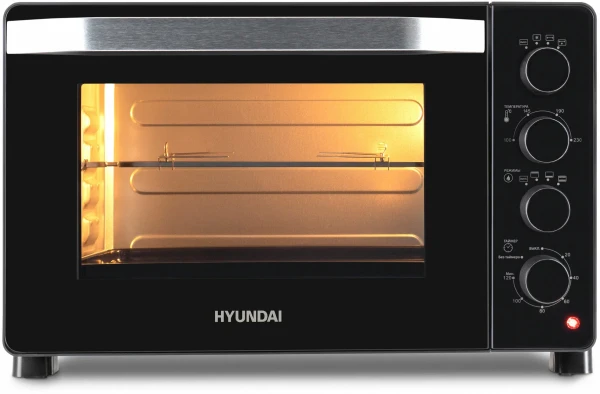 Мини-печь Hyundai MIO-HY081 2000Вт, серебристый/черный, 38 л, 2000 Вт