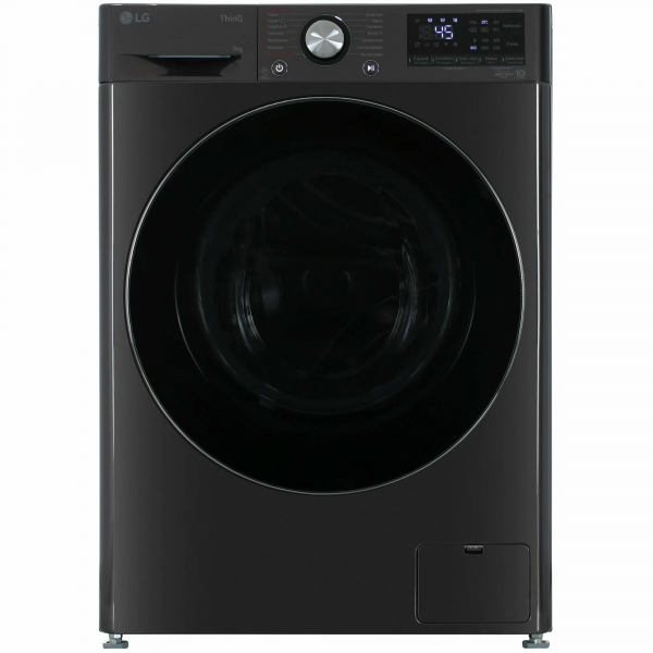Стиральная машина LG F2V9FW9P черный, стирка - 9 кг, фронтальная загрузка, отжим - 1200 об/мин