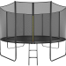 Батут GetActive Jump 12 ft-366 см 12472S2Y-L с лестницей и внешней сеткой черный