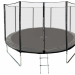 Батут GetActive Jump 12 ft-366 см 12472S2Y-L с лестницей и внешней сеткой черный
