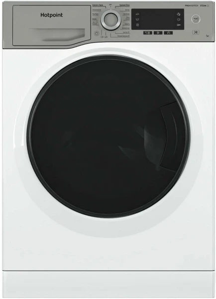 Стиральная машина Hotpoint NSD 7249 UD AVE RU, белый, инверторная, 7 кг, 1200 об/мин, 16 программ, дозагрузка белья, с паром