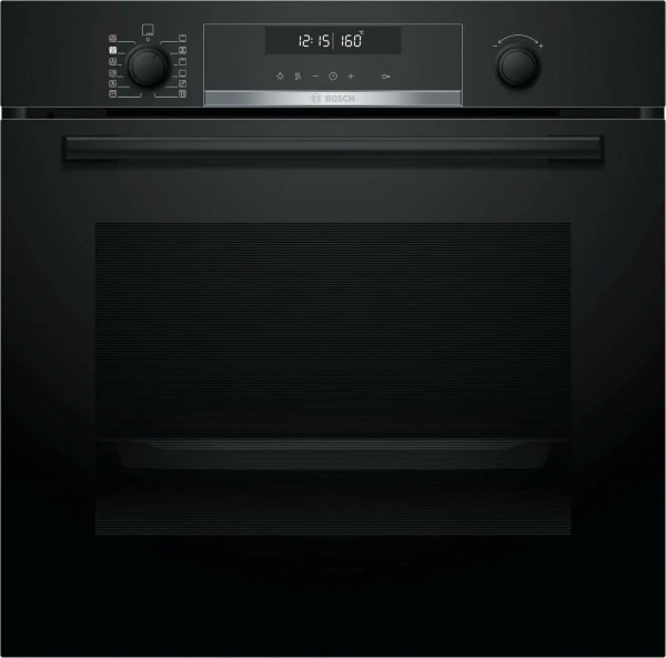 Электрический духовой шкаф Bosch HRA578BB0S Serie 6, чёрный, 71 л, пиролитическая очистка, 10 режимов, с паром 