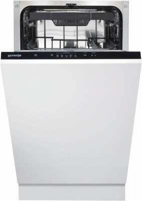 Встраиваемая посудомоечная машина Gorenje GV520E10, серебристая, узкая, 11 комплектов, 3 корзины