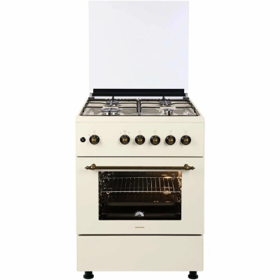Газовая плита NORDFROST GG 6061 Y, механическое управление, 4 конфорки, духовка 63 л, электроподжиг