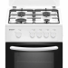 Газовая плита KRAFT KF-FSK5301 GW белый, газ-контроль духового шкафа, механическое управление, 4 конфорки, 58л