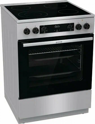 Электрическая плита GORENJE GECS6C70XC, стеклокерамическая, цвет серебристый