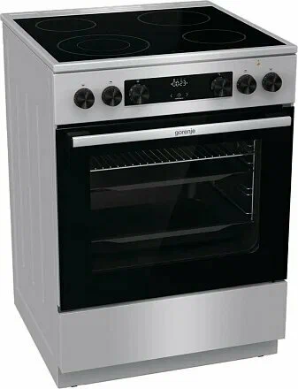 Электрическая плита GORENJE GECS6C70XC, стеклокерамическая, цвет серебристый