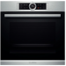 Электрический духовой шкаф Bosch HBG633NS1, нержавеющая сталь, EcoClean, Serie 8, 10 режимов, телескопические направляющие, переключатель ControlRing